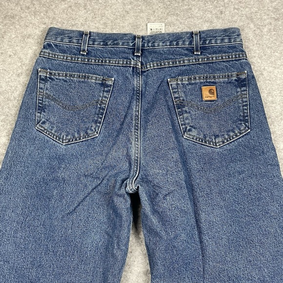 Carhartt B172 DST Jeans Mens 36x36 Plaid Lined Relaxed Fit 5 Pocket Denim‎ Work - Picture 1 of 9